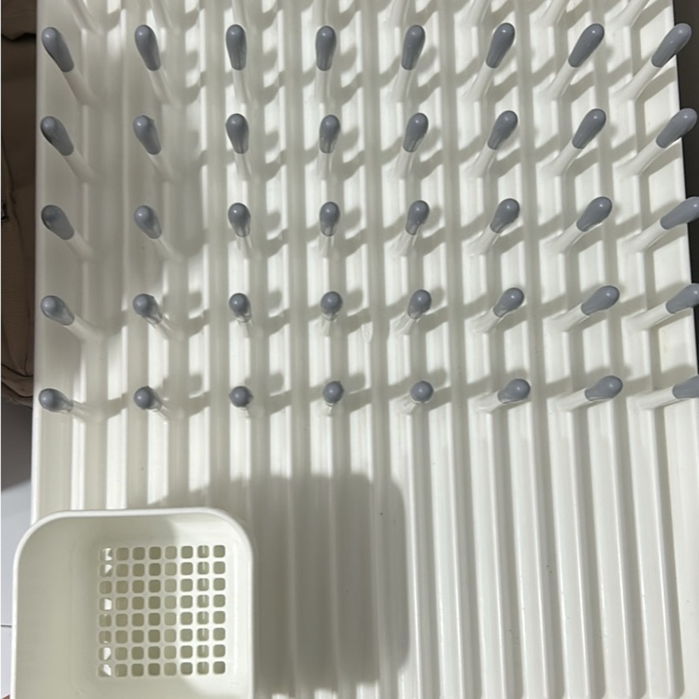 White and Gray Drying Rack